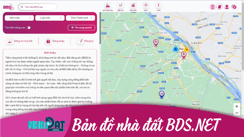Bản đồ nhà đất BDS.NET